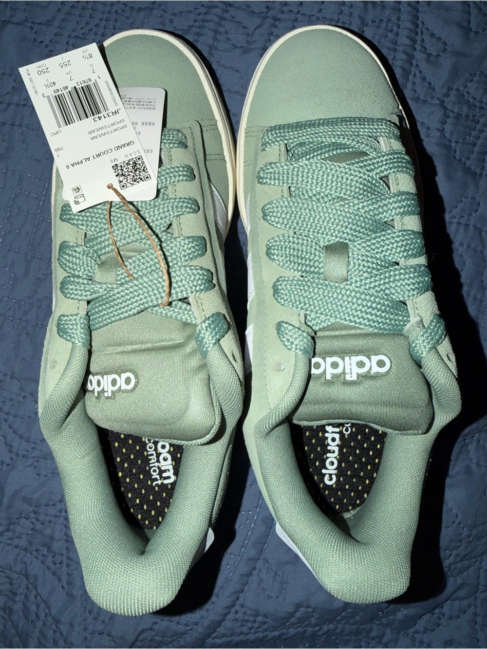 Adidas Cloudfoam Green Casual Sneakers